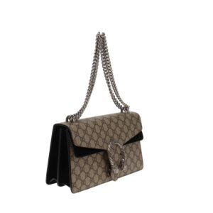 Gucci Dionysus Small GG Supreme & Black Suede | AlmaBagz