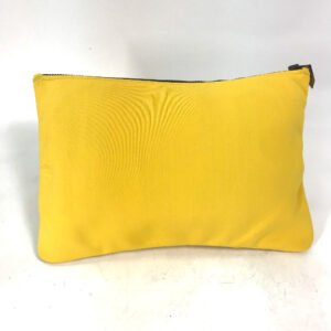 HERMES Clutch bag polyamide yellow Flat Truth Neoban GM Women Used | AlmaBagz
