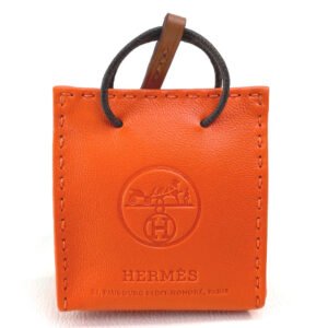 HERMES charm Anyo Miro Orange Shopper sack orange Women Used | AlmaBagz
