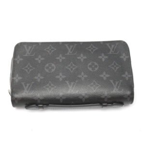 LOUIS VUITTON Long Wallet Purse M61698 Monogram canvas black Zippy XL Eclipse Clutch bag mens Used | AlmaBagz