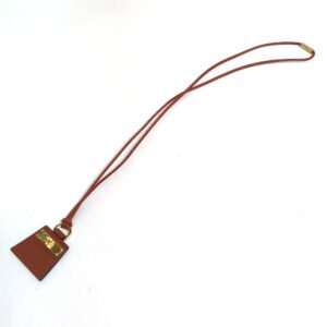 HERMES Necklace leather Brown type Mont Petit Kelly PM Women Used | AlmaBagz