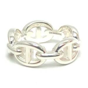 HERMES Ring SV925 Silver Chene Dunkle Enchant PM mens(Unisex) 51 Used | AlmaBagz