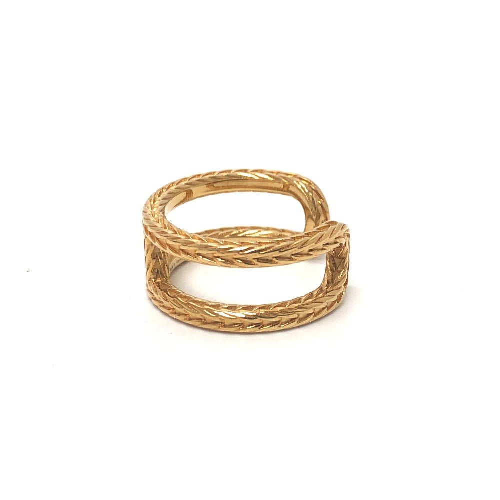 HERMES Ring 18K gold Chene Dunkle Danae 55 | AlmaBagz