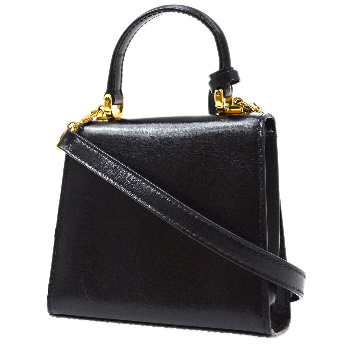 GUCCI 1980s Lady Lock Handbag Micro Black Calfskin AK31768j | AlmaBagz - Image 2