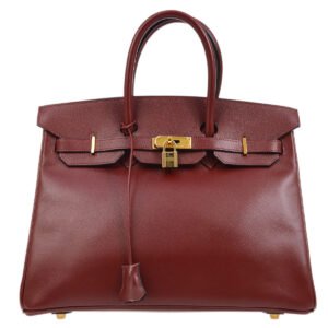 HERMES 2002 BIRKIN 35 Rouge H Courchevel | AlmaBagz
