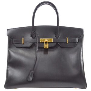 HERMES 2002 BIRKIN 35 Black Box Calf | AlmaBagz