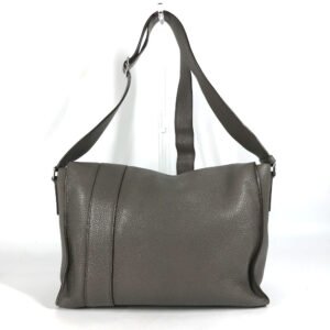 HERMES Shoulder Bag Taurillon Clemence gray Crossbody bag Sac Alfred 35 mens Used | AlmaBagz