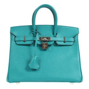 HERMES * 2012 BIRKIN 25 Blue Paon Veau Epsom | AlmaBagz