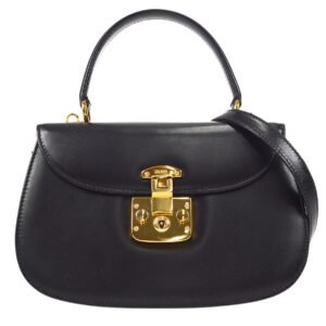 Gucci Lady Lock 2way Shoulder Handbag Black 17843 | AlmaBagz