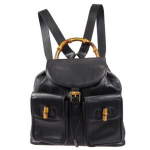 Gucci Bamboo Backpack Black 58083 | AlmaBagz