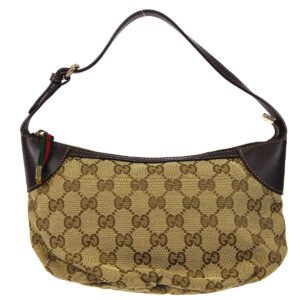 Gucci GG Sherry Line Handbag Brown 58110 | AlmaBagz