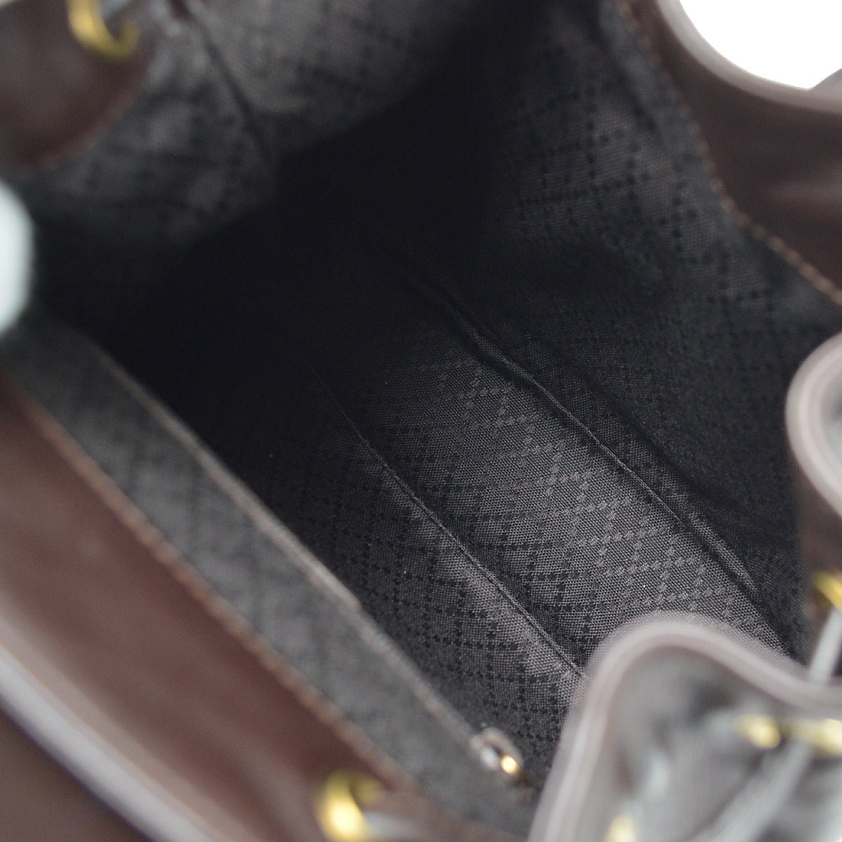 GUCCI 1990s Bamboo Backpack Small Brown 97631 | AlmaBagz - Image 8