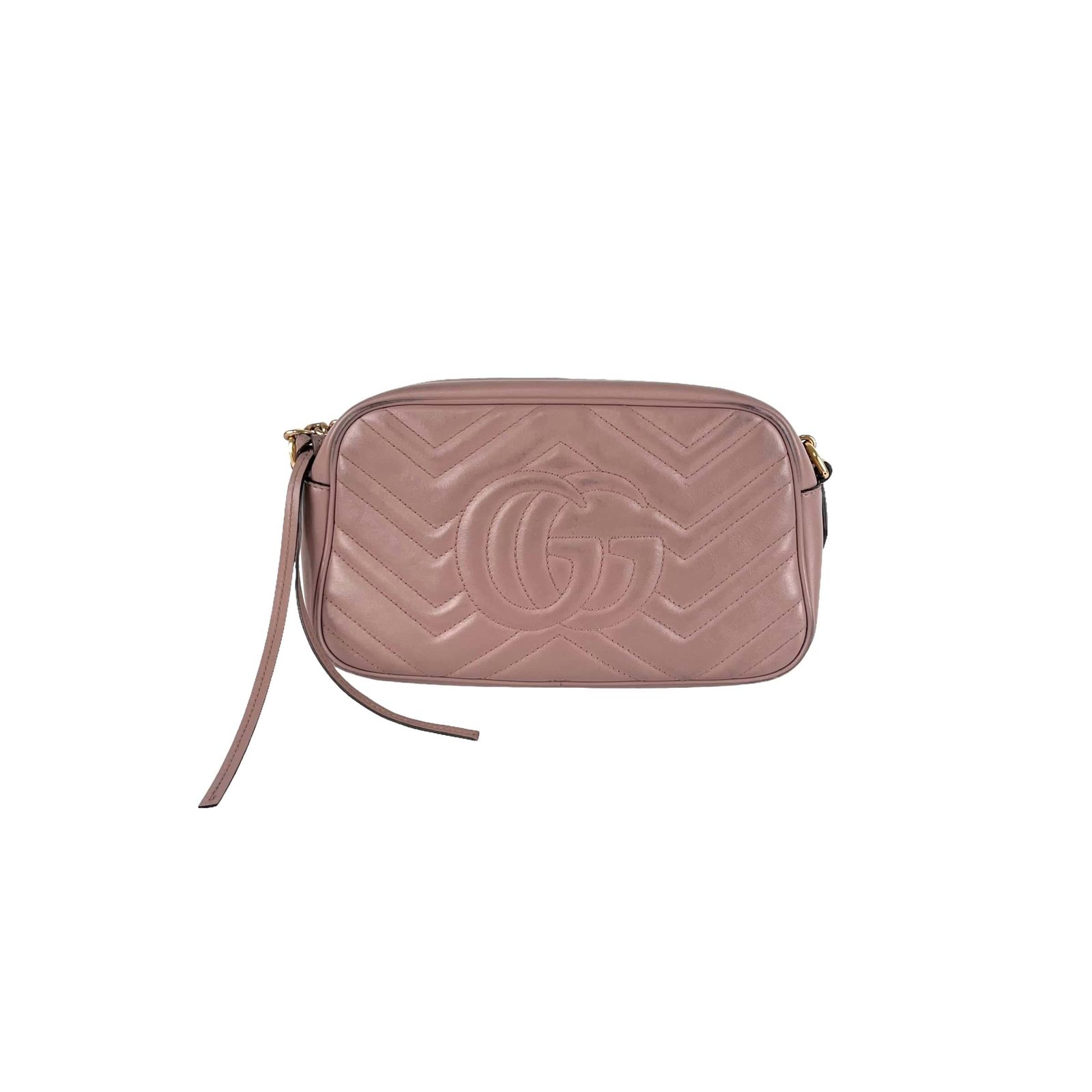 Gucci Small Marmont Camera Nude Crossbody Bag | AlmaBagz
