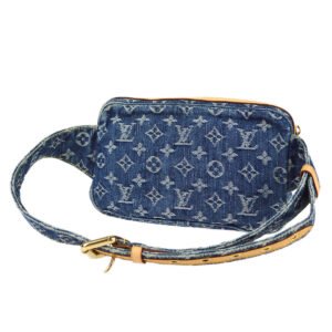 LOUIS VUITTON Bum Bag Waist Pouch Indigo Monogram Denim M95347 68407 | AlmaBagz