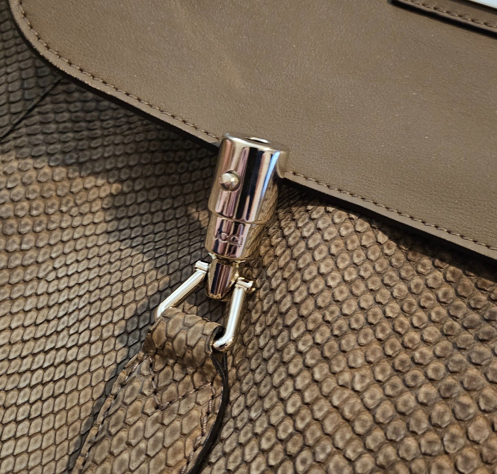 Gucci Jackie golden python hobo w gold hardware | AlmaBagz