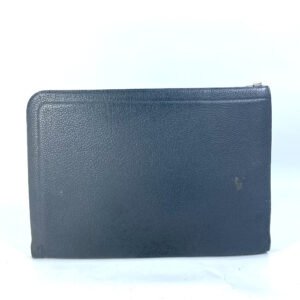 HERMES Clutch bag leather gray L-shaped fastener Zip tablet mens Used | AlmaBagz