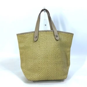 HERMES Tote Bag Leather, Polyester Yellow type Handbag Kaba Chennai PM Women Used | AlmaBagz