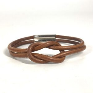 HERMES bracelet leather Brown Herculed unisex(Unisex) Used | AlmaBagz