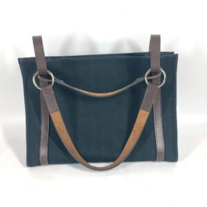 HERMES Tote Bag canvas black Cabaricol | AlmaBagz
