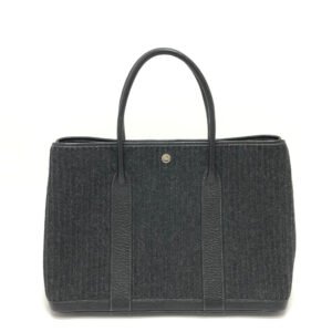 HERMES Tote Bag Felt leather gray Garden party PM Women Used | AlmaBagz