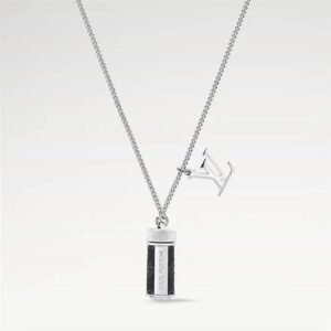 Louis Vuitton Monogram Eclipse Charm Necklace M63641 | AlmaBagz