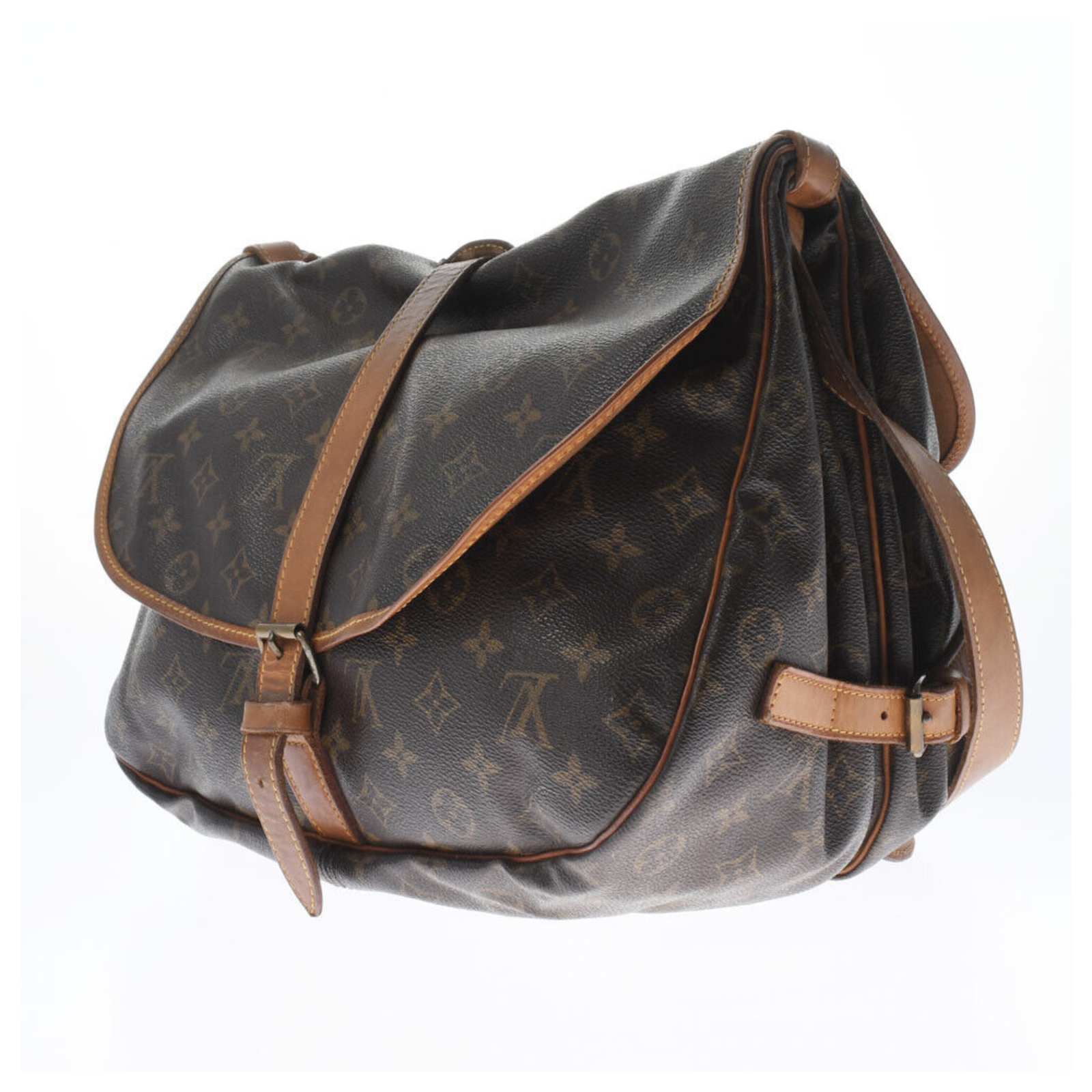 Louis Vuitton Brown Canvas Saumur 35 shoulder bag | AlmaBagz