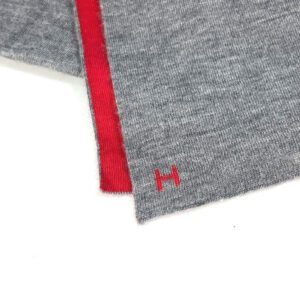 HERMES Scarf Cashmere, Silk gray H logo Allele Tour Women Used | AlmaBagz