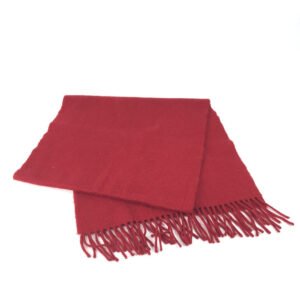 HERMES Scarf cashmere Red logo | AlmaBagz