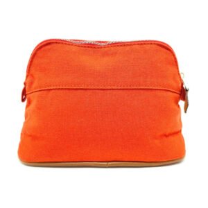 HERMES Pouch cotton Orange Bored pouch | AlmaBagz