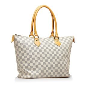 LOUIS VUITTON Damier Azur Saleya PM Handbag | AlmaBagz