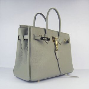 Hermes Birkin 30cm Togo Leather Handbags Dark Grey Golden | AlmaBagz