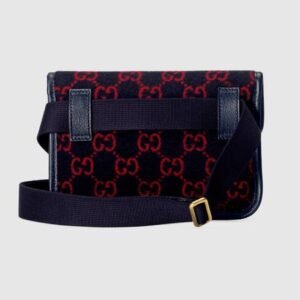 Gucci GG Wool Belt Bag Blue/Red | AlmaBagz