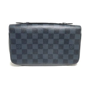 LOUIS VUITTON business bag N41590 Damier canvas cobalt Wallet Damier Cobalt Zippy XL mens Used | AlmaBagz