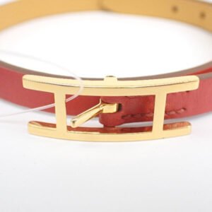 HERMES bracelet Calfskin leather Sanguine Beapi de Bourtour Taderakto Sanguine Women Used | AlmaBagz