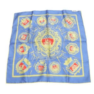 HERMES handkerchief silk blue Handkerchief Carre45 100% silk Women Used | AlmaBagz