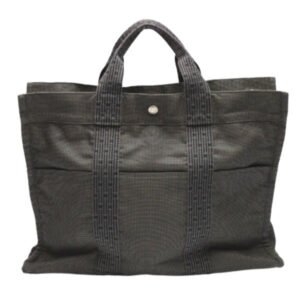 HERMES Tote Bag canvas gray Tote Bag Business bag Her LineTote MM unisex(Unisex) Used | AlmaBagz