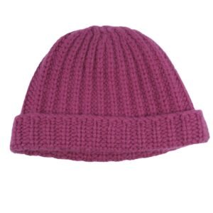 HERMES Knit cap wool pink Women(Unisex) Used | AlmaBagz