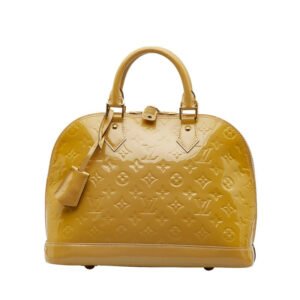 Louis Vuitton Monogram Verni Alma Handbag M91695 Jaune Yellow | AlmaBagz
