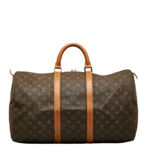 Louis Vuitton Monogram Keepall 50 Handbag Boston Bag M41426 Brown | AlmaBagz