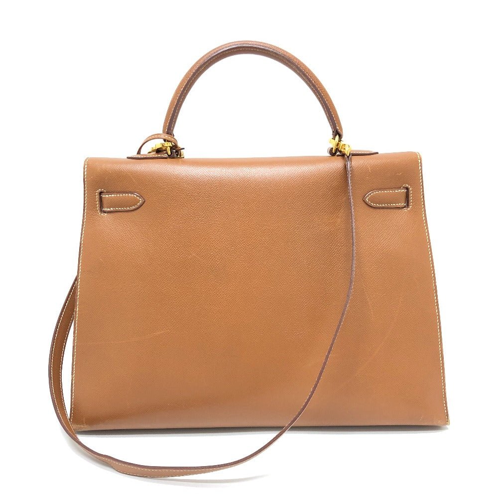 HERMES Handbag Courchevel Brown Kelly 35 Women Used | AlmaBagz