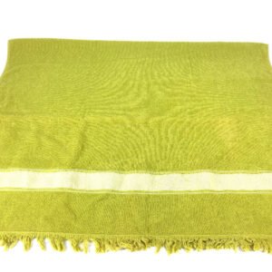 HERMES towel cotton green Bath towel Interior Throw Blanket Sailing Women Used | AlmaBagz