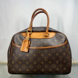 LOUIS VUITTON Deauville Brown Monogram Canvas Vintage Satchel Bag | AlmaBagz