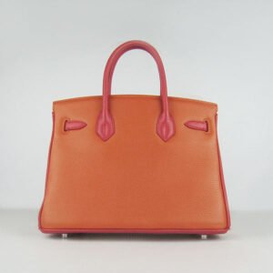 Hermes Birkin 30cm Togo Leather Handbags Red/Orange/Green Silver | AlmaBagz