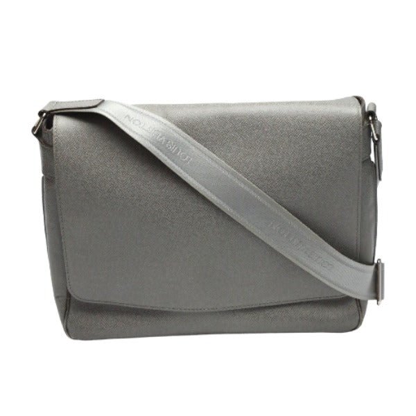 LOUIS VUITTON Shoulder Bag M32623 Taiga Leather gray Men's men's Taiga Roman MM mens Used | AlmaBagz - Image 18