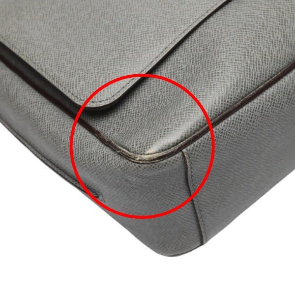 LOUIS VUITTON Shoulder Bag M32623 Taiga Leather gray Men's men's Taiga Roman MM mens Used | AlmaBagz - Image 10