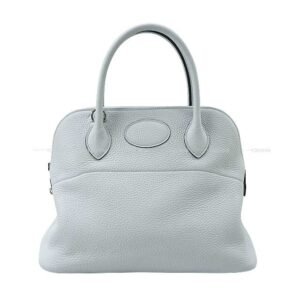 HERMES Shoulder bag Bolide31 Bleu Pale Taurillon Clemence Silver HW Stamp | AlmaBagz