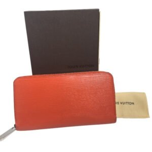 LOUIS VUITTON Long Wallet Purse M60310 Epi Leather Orange Zip Around Epi Zippy wallet Women Used | AlmaBagz