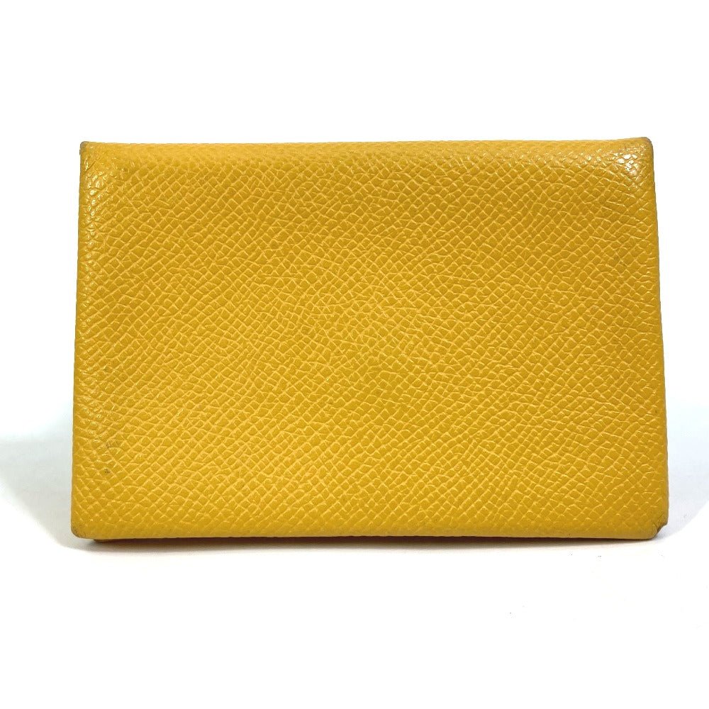 HERMES Card Case Epsom yellow Calvi | AlmaBagz