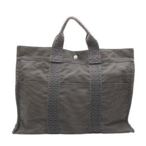 HERMES Tote Bag canvas gray Tote Bag Tote MM Her Line mens(Unisex) Used | AlmaBagz