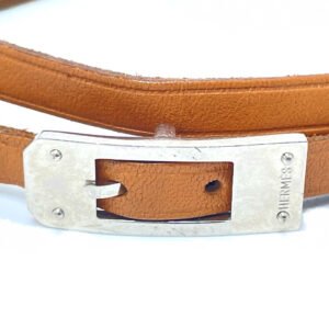 HERMES bracelet 8017 light brown Kelly Ardion Choker(Unisex) Used | AlmaBagz